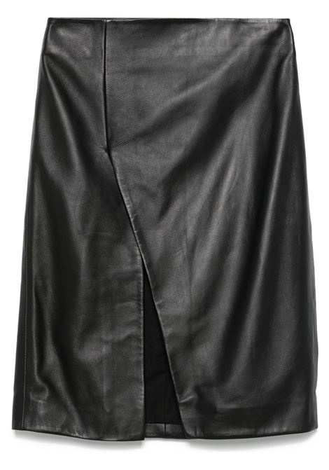 Black slit-detail skirt LouLou Studio - women